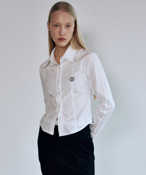 MINIMAL PINTUCK WRINKLE FREE SHIRT #徐睿知同款! - 5 COLORS IVORY