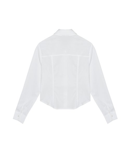 MINIMAL PINTUCK WRINKLE FREE SHIRT #徐睿知同款! - 5 COLORS IVORY