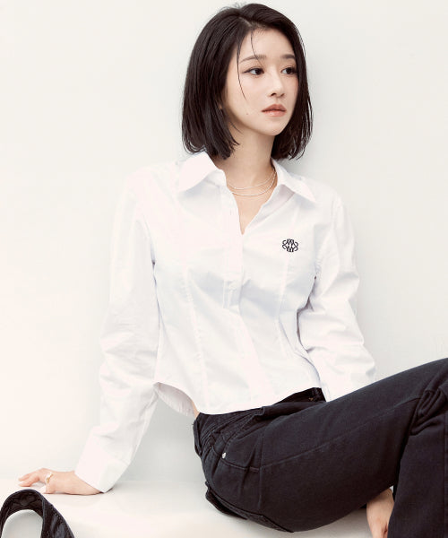 MINIMAL PINTUCK WRINKLE FREE SHIRT #徐睿知同款! - 5 COLORS IVORY