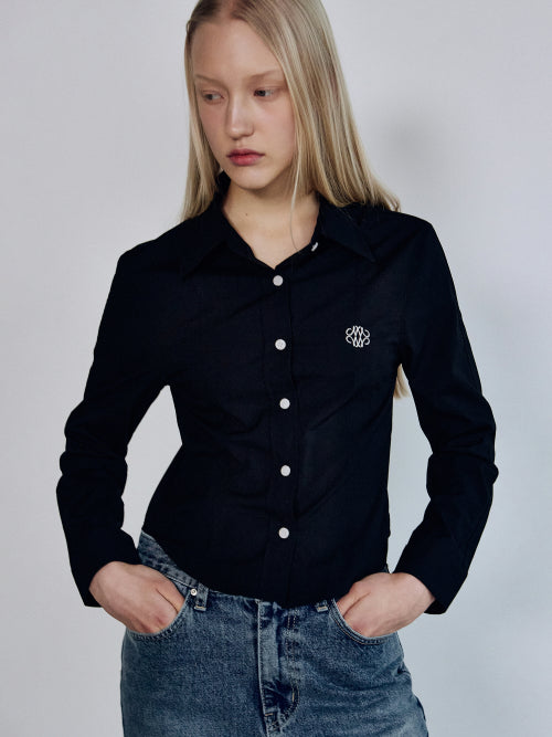 MINIMAL PINTUCK WRINKLE FREE SHIRT #徐睿知同款! - 5 COLORS IVORY