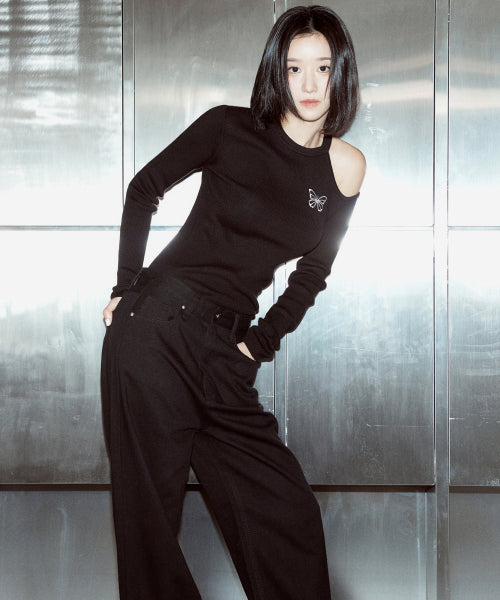 CUT OUT BUTTERFLY KNIT #徐睿知同款! - 2 COLORS AS SHOWN