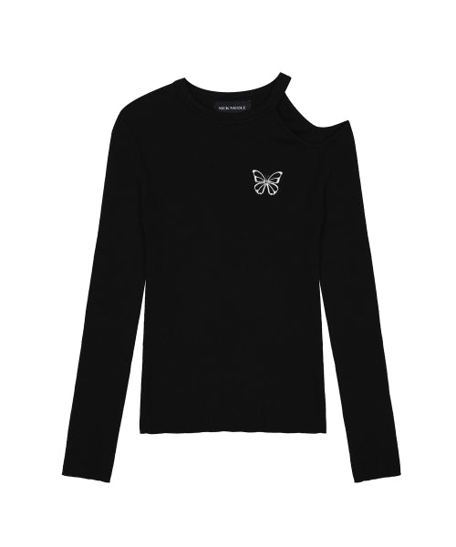 CUT OUT BUTTERFLY KNIT #徐睿知同款! - 2 COLORS AS SHOWN