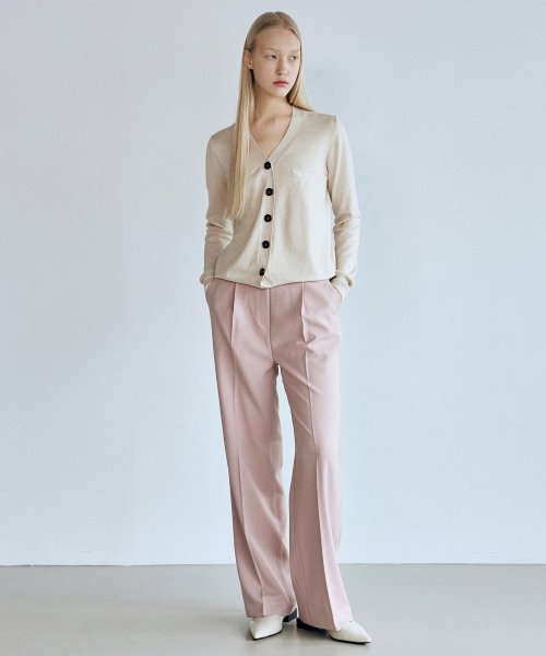 MINIMAL V NECK BUTTERFLY CARDIGAN #徐睿知同款! - 5 COLORS BEIGE