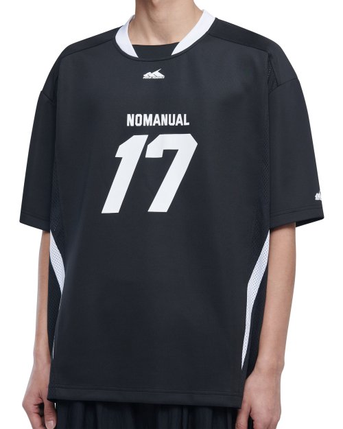 MESH BLOCK FOOTBALL JERSEY - BLACK - 2 COLORS