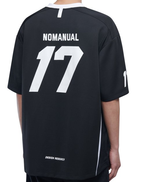MESH BLOCK FOOTBALL JERSEY - BLACK - 2 COLORS