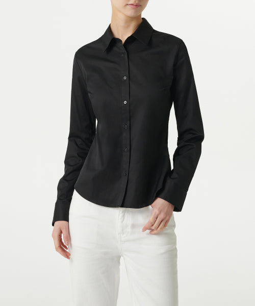 WOMENS SLIM FIT SHIRT #韓韶禧同款! - 9 COLORS BLACK