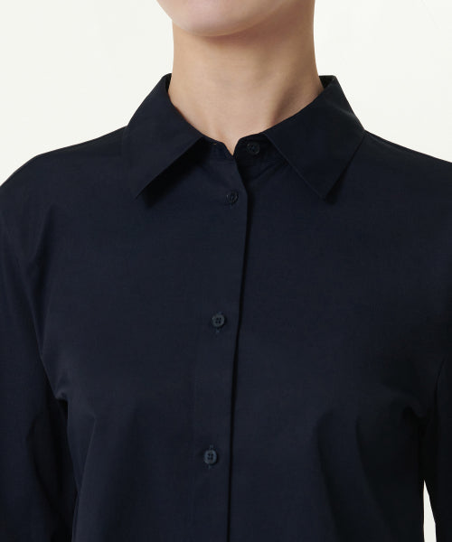 WOMENS SLIM FIT CROP SHIRT #韓韶禧同款! - 6 COLORS NAVY