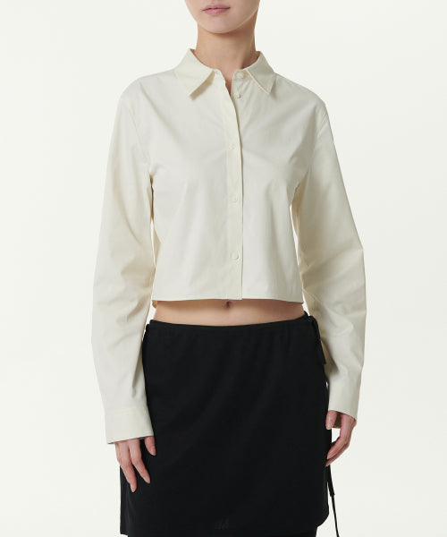 WOMENS SLIM FIT CROP SHIRT #韓韶禧同款! - 6 COLORS AS SHOWN