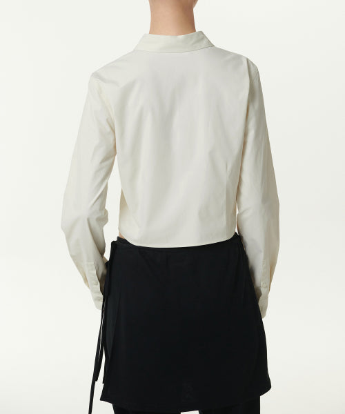 WOMENS SLIM FIT CROP SHIRT #韓韶禧同款! - 6 COLORS AS SHOWN
