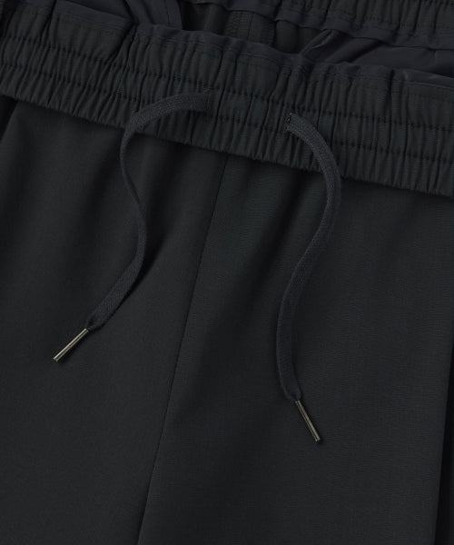 ONE TUCK WIDE BANDING SLACKS - 2 COLORS BLACK