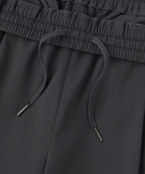 ONE TUCK WIDE BANDING SLACKS - 2 COLORS GRAY