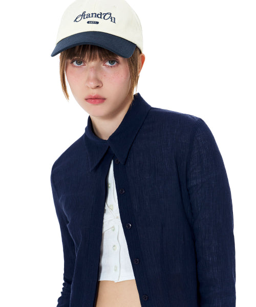 BONHEUR MIX BALL CAP - 2 COLORS NAVY