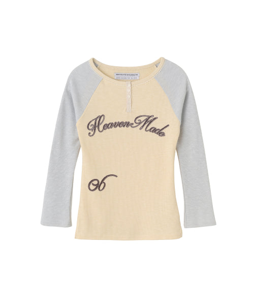 HEAVENLY BUTTON DOWN T SHIRT - 2 COLORS BEIGE