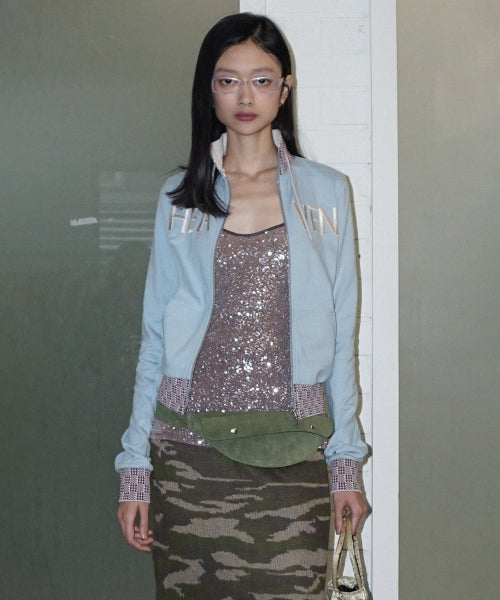 HEAVENLY GINGHAM TRACK JACKET - 3 COLORS BABY BLUE