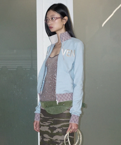 HEAVENLY GINGHAM TRACK JACKET - 3 COLORS BABY BLUE