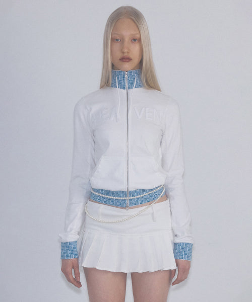 HEAVENLY GINGHAM TRACK JACKET - 3 COLORS WHITE