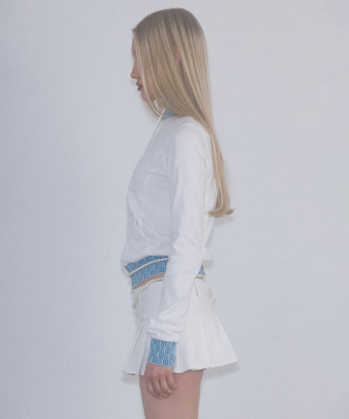 HEAVENLY GINGHAM TRACK JACKET - 3 COLORS WHITE