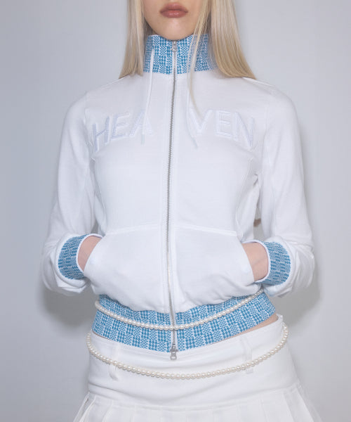 HEAVENLY GINGHAM TRACK JACKET - 3 COLORS WHITE