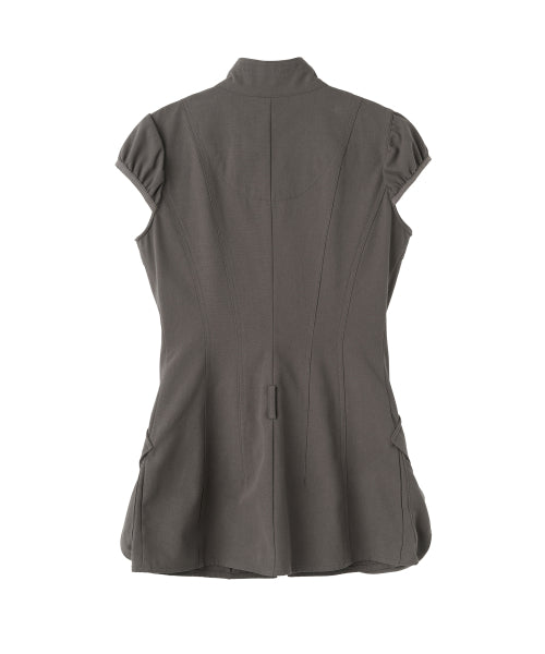 CARGO ZIP UP DRESS - 3 COLORS CHARCOAL