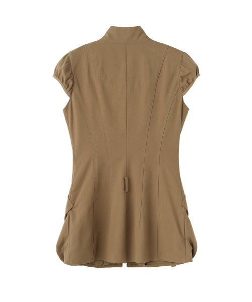 CARGO ZIP UP DRESS - 3 COLORS BROWN