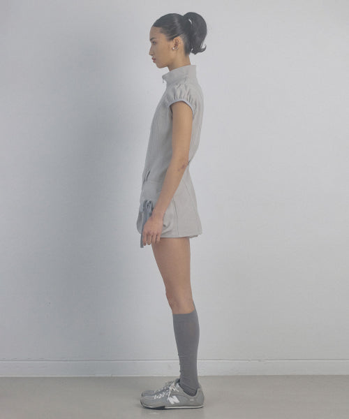 CARGO ZIP UP DRESS - 3 COLORS GREY
