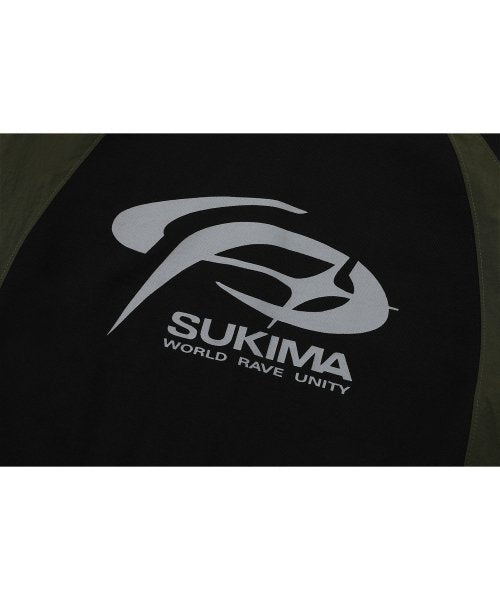 RAGLAN PANEL SWEATSHIRT - 3 COLORS BLACK