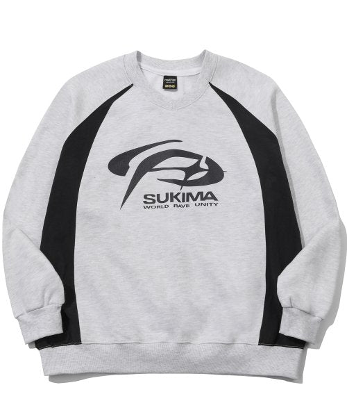 RAGLAN PANEL SWEATSHIRT - 3 COLORS WHITE