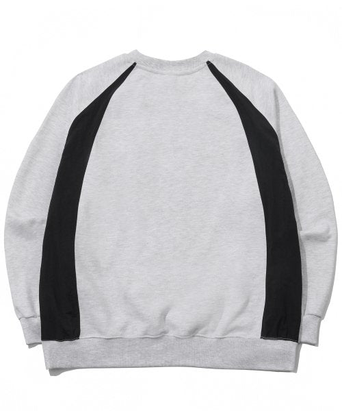 RAGLAN PANEL SWEATSHIRT - 3 COLORS WHITE