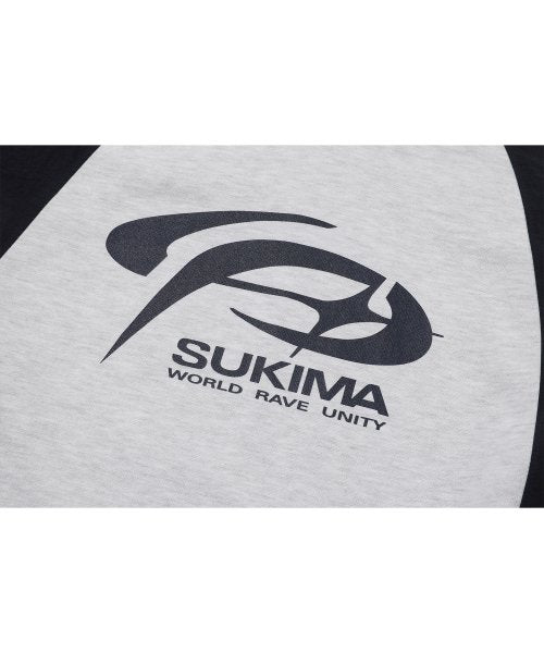 RAGLAN PANEL SWEATSHIRT - 3 COLORS WHITE