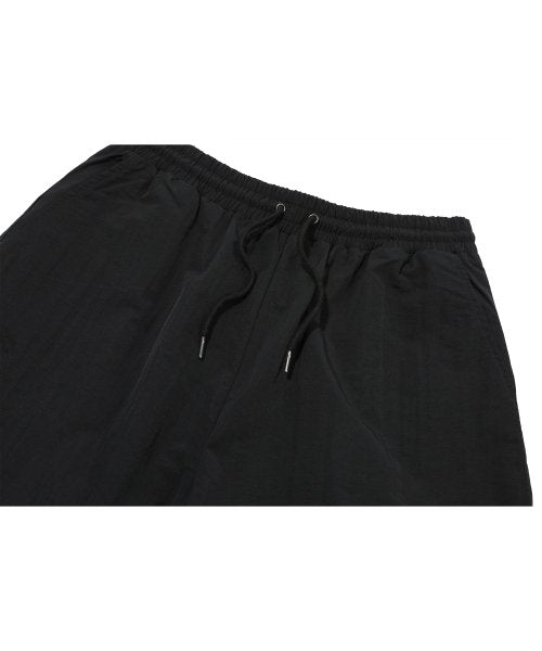 SHIRRING WIDE NYLON PANTS - 3 COLORS BLACK