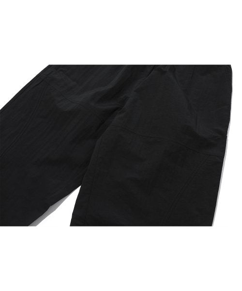 SHIRRING WIDE NYLON PANTS - 3 COLORS BLACK