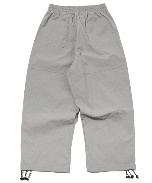 SHIRRING WIDE NYLON PANTS - 3 COLORS GREY