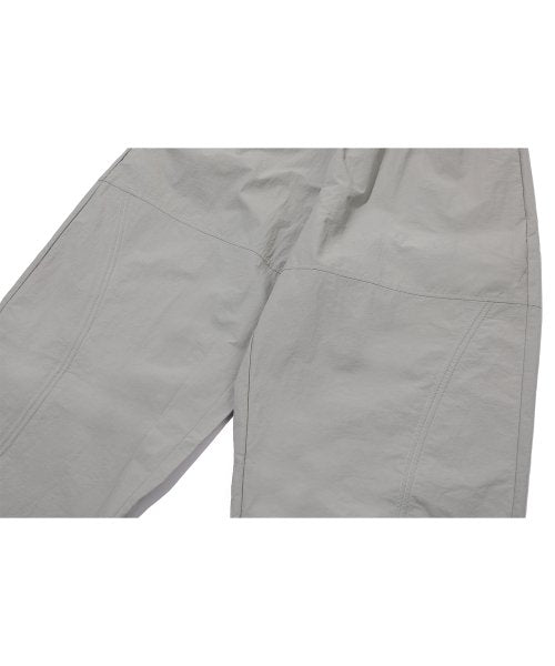 SHIRRING WIDE NYLON PANTS - 3 COLORS GREY