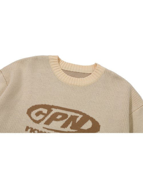 LOGO SWEATER - 2 COLORS CREAM