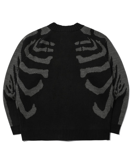 2-WAY KNIT ZIP-UP - 3 COLORS BLACK