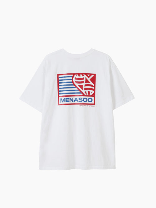 SMALL HEARTTRACK OVER FIT TEE - 3 COLORS WHITE