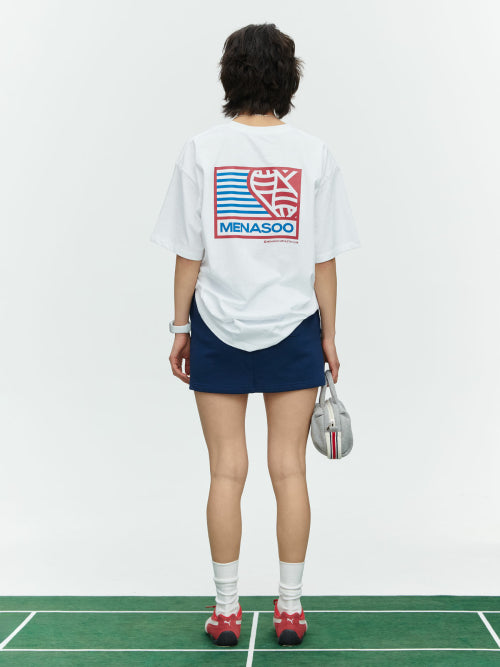 SMALL HEARTTRACK OVER FIT TEE - 3 COLORS WHITE