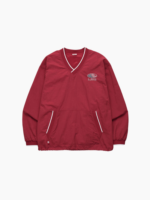 HEARTTRACK VNECK NYLON ANORAK JACKET - 3 COLORS RED