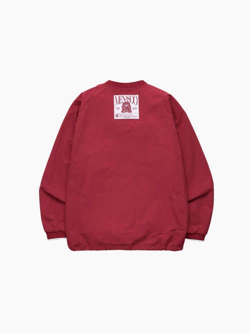 HEARTTRACK VNECK NYLON ANORAK JACKET - 3 COLORS RED