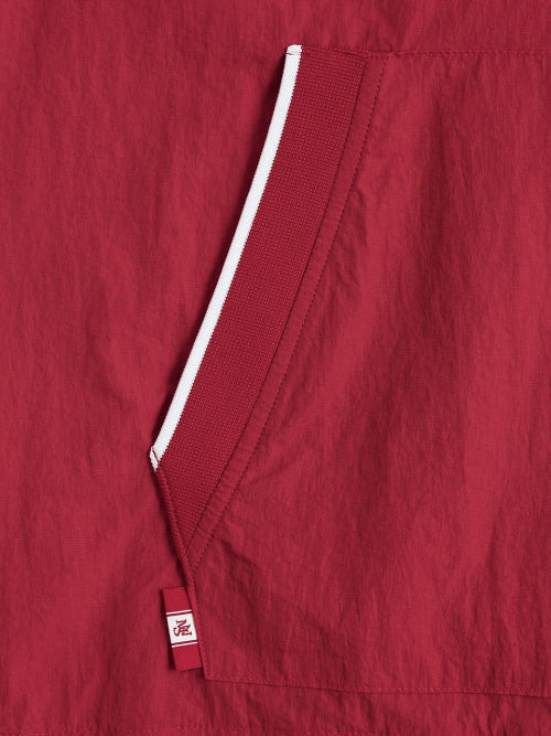 HEARTTRACK VNECK NYLON ANORAK JACKET - 3 COLORS RED
