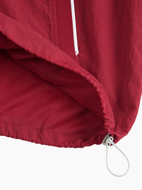 HEARTTRACK VNECK NYLON ANORAK JACKET - 3 COLORS RED