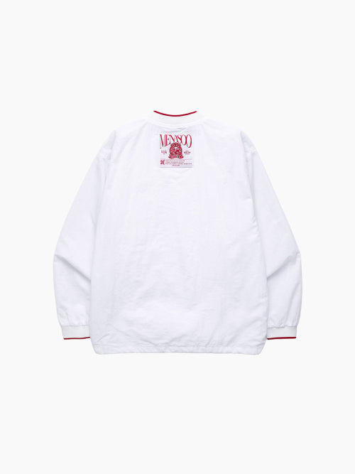 HEARTTRACK VNECK NYLON ANORAK JACKET - 3 COLORS WHITE