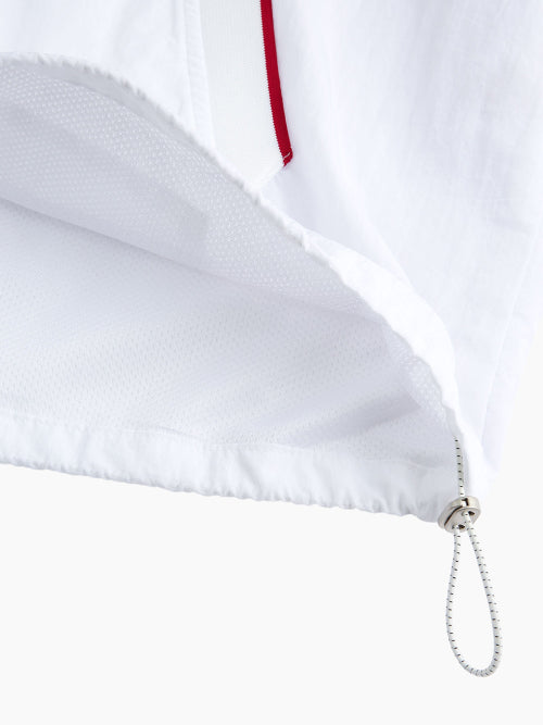 HEARTTRACK VNECK NYLON ANORAK JACKET - 3 COLORS WHITE
