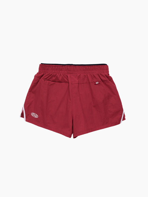 RUNNING TRACK NYLON SHORTS - 3 COLORS RED