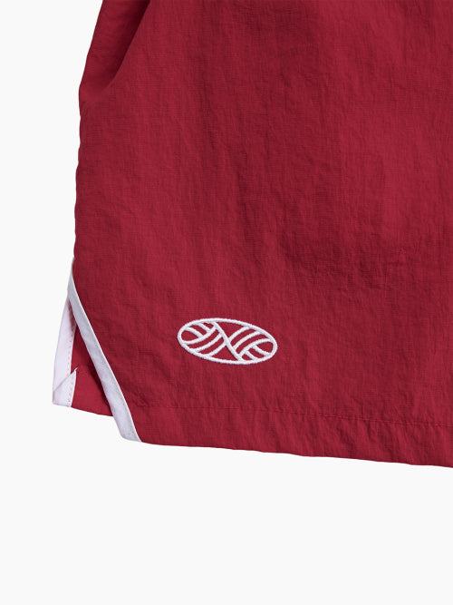 RUNNING TRACK NYLON SHORTS - 3 COLORS RED