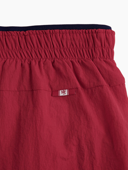 RUNNING TRACK NYLON SHORTS - 3 COLORS RED