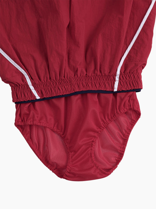 RUNNING TRACK NYLON SHORTS - 3 COLORS RED