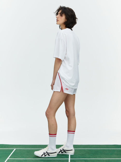 RUNNING TRACK NYLON SHORTS - 3 COLORS WHITE