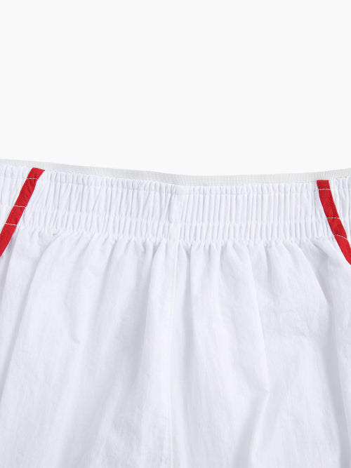 RUNNING TRACK NYLON SHORTS - 3 COLORS WHITE