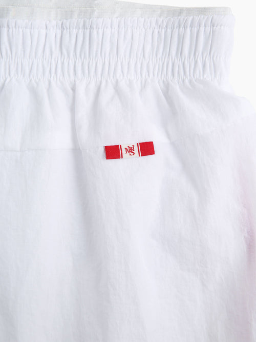 RUNNING TRACK NYLON SHORTS - 3 COLORS WHITE